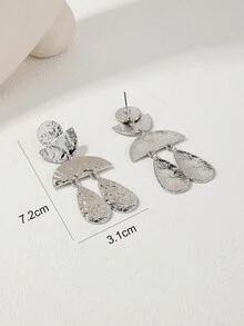 1對金屬誇張幾何吊墜耳環,適用於女性 - 金屬誇張幾何吊墜 - 查看 6