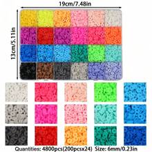 1盒24色聚合物黏土套裝,約4800pcs,適用於diy珠寶製作,包括手鍊、項鍊、手機掛飾、包包和其他配件 - 一盒 - 查看 7