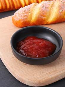 2pcs Black Leaf Shaped Seasoning Dishes, Sauce Dipping Bowl, Appetizer Plates,Kitchen,Christmas Gift,School Supplies