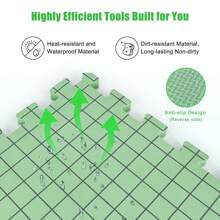 4pcs Chặn Đối với Dệt kim & Móc sự thêu Dự án – Cực dày Chặn Đối với Móc sự thêu Dự án Hoặc Việc May Vá , 12 In Chặn Đối với Ướt Và Hơi nước - màu xanh lá - Xem 7
