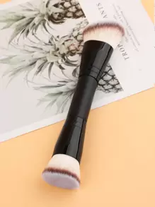 RANCAI 1pc Double-ended Foundation Brush & Contour Brush Multipurpose Makeup Tool, Black - Black - View 7