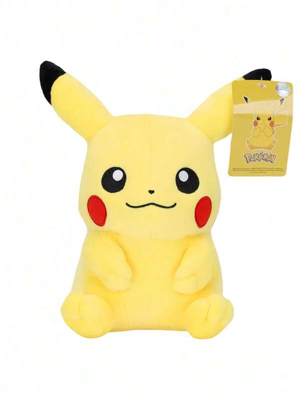 pokemon 6 Stile echte Pokemon Pikachu Plüschfiguren Spielzeug Bisasam Schiggy Glumanda Enton Taschenmonster süße Anime Figuren Kuscheltiere Puppen, geeignet als Geschenk zu Kindergeburtstagen und Festen, 20-25cm