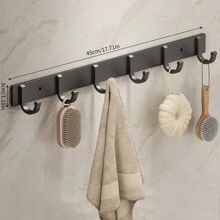 1 件壁挂式铝制衣钩，适用于悬挂衣架、夹克、帽子和粘钩家居浴室装饰浴室收纳秋季装饰返校