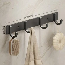 1 件壁挂式铝制衣钩，适用于悬挂衣架、夹克、帽子和粘钩家居浴室装饰浴室收纳秋季装饰返校