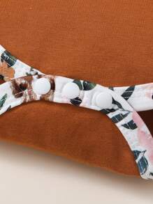 Baby Girls' Ruffle Trim Long Sleeve Bodysuit With Flower, Cow And Animal Print Pants And Headband Set - Multicolor - View 8