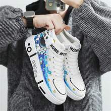 2023新款男士休閒高幫運動鞋,秋冬季萬用ins鞋,學生中受歡迎的鞋款