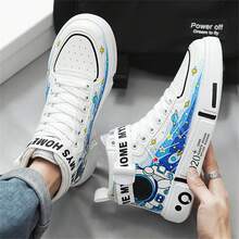 2023新款男士休閒高幫運動鞋,秋冬季萬用ins鞋,學生中受歡迎的鞋款