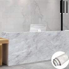 1卷加厚自粘壁紙,防水防污家具翻新貼紙,自粘木紋壁紙適用於牆壁、衣櫥、櫥櫃、桌子和桌面 - 芥末黃 - 查看 4