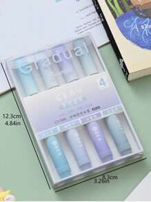 4pcs/set Ombre Highlighter Marker Pens - Blue - View 5