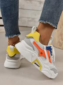 Neuheiten Chunky Schuhe Für Damen, Koreanischer Stil Casual Sport Sneakers Für Studenten Im Sommer Und Im Herbst