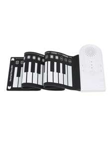 1pc 49-key Portable Hand Roll Electronic Piano Keyboard For Beginners, Electronic Roll-up Piano Instrument - Multicolor - View 4