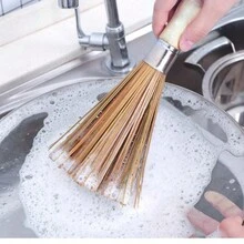 天然竹製花盆擦長柄鍋刷廚房清潔工具洗碗刷