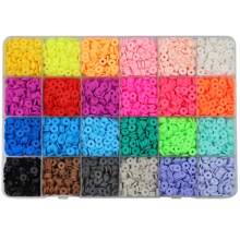 1盒24色聚合物黏土套裝,約4800pcs,適用於diy珠寶製作,包括手鍊、項鍊、手機掛飾、包包和其他配件 - 一盒 - 查看 3