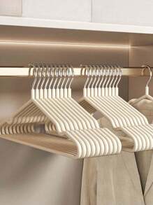 10pcs Hanger Clothes Accessories Plastic Coated Non-Slip Non-Marking Clothes Hanger For Adults