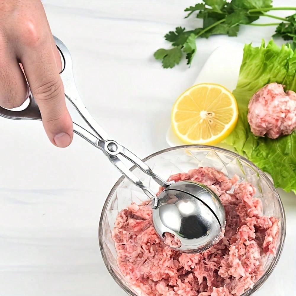 1pc Meat Ballers, Stainless Steel Nonstick Meatball Maker, Tongs, Cake