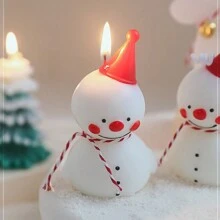 Nến, Nến, Nến thơm, Quà tặng lọ nến mùa thu, Nến người tuyết cho ngôi nhà thơm, Quà tặng mùa thu cho phụ nữ, nam giới, con gái, Nến đậu nành số lượng lớn, Nến hương thơm mùa thu, Đồ trang trí cho ngôi nhà bằng liệu pháp hương thơm - Đỏ - Xem 1