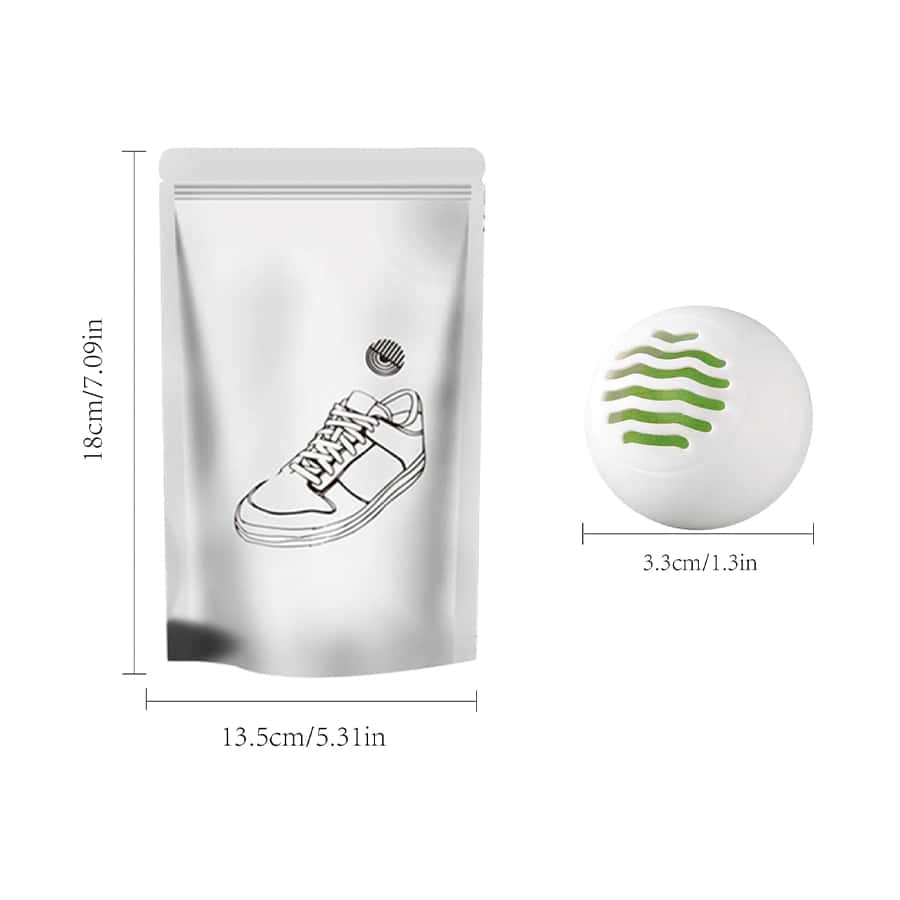 624pcs Shoe Deodorant Balls Odor Eliminator, Wardrobe Moisture