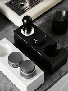 1 件黑色 ABS 塑料咖啡敲击盒，紧凑型多功能浓缩咖啡渣盒学校用品 - 黑色 - 查看 1