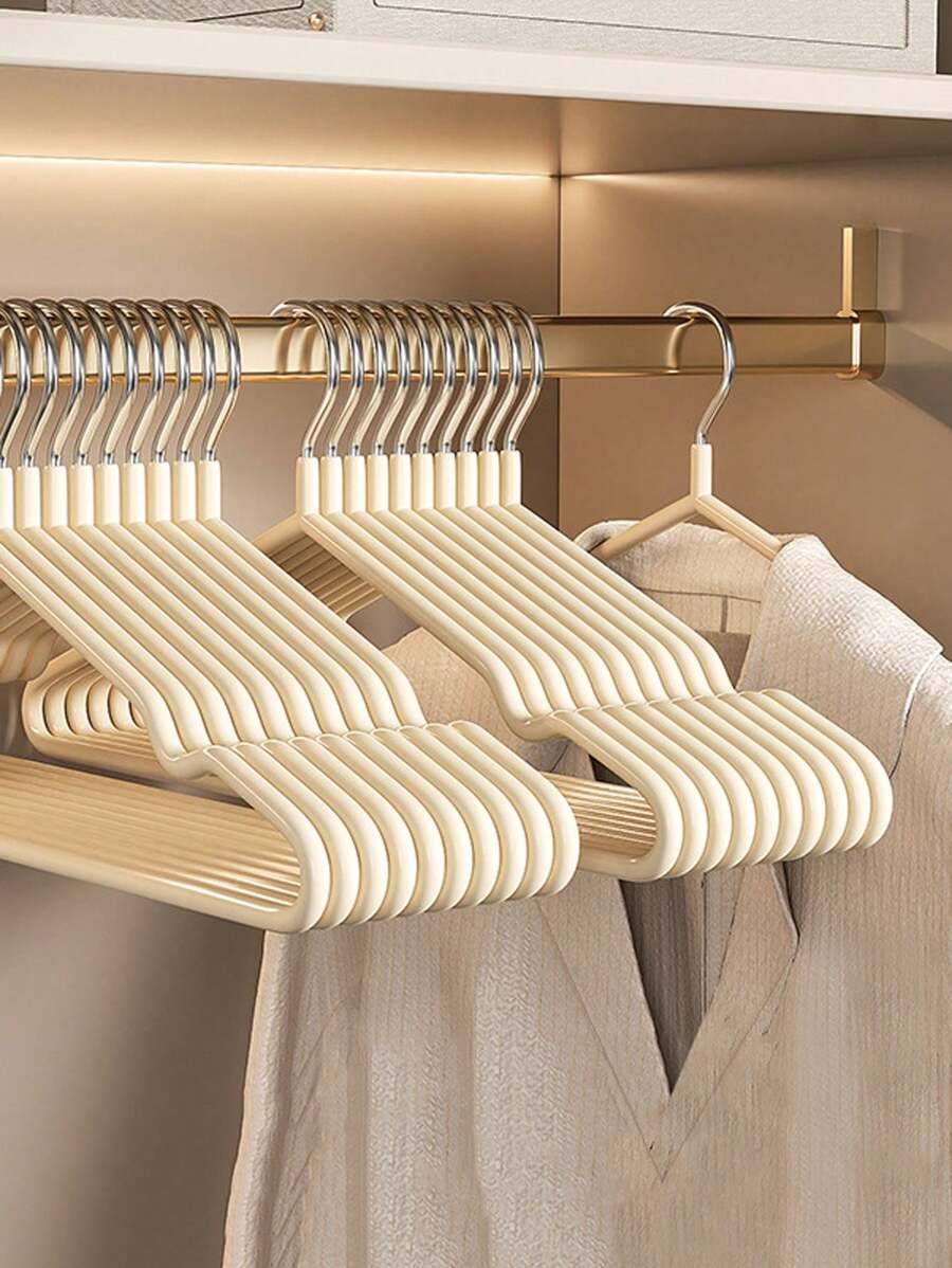 10pcs Hanger Clothes Accessories Plastic Coated Non-Slip Non-Marking Clothes Hanger For Adults