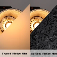 1卷,1m / 2m / 3m / 5m霧面玻璃膜貼紙,具有靜電和無粘性,3d雷射鬱金香設計,非常適合浴室,辦公室,防窺,可以保護隱私,半透明,不透明的玻璃貼紙 - 黑色 - 查看 3