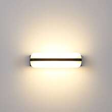 1 件戶外防水壁燈,現代簡約光外牆燈室內黑色金色背景壁燈燈具 2700k -ip65 防水節能!