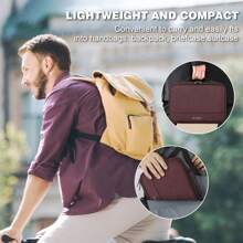 Cable Organizer Bag Multifunctional Waterproof Gadget Double Layer Electronic Accessories Travel Storage Bag For Cables USB Drive Charger Power Bank IPad - 紅色 - 查看 7