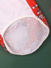 Hàng mới đến Thú cưng Chó Hoạt hình Lưới Áo vest Với Giáng sinh Yếu tố Lưới thoáng khí Chất vải , Tất cả các mùa , 1 Miếng - Đỏ - Xem 5