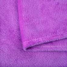 Purple Flannel Fleece Blanket Throw - Purple - View 5