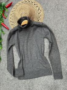 Women Knit Tops - Grey - View 2
