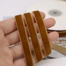 Cinta De Terciopelo 10 Yardas Cinta De Encaje Marrón Para Envolver Regalos Y Hacer Lazos Decoración Navideña - Marrón - Ver 5