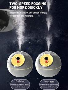 太空人造型香薰機加濕器霧化器,支援靜音加濕,適用於辦公桌、家庭臥室香薰氛圍燈香薰機、精油香薰機 - 藍色 - 查看 4