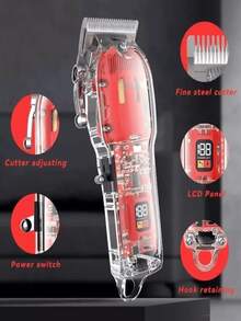 New Professional Adjustable Hair Clipper Original Professional Hair Trimmer Powerful Electric Hair Clipper USB Rechargeable Barber Shaving Machine Hair Removal,Face Hair Removal,Hair Trimmer,Hair Trimmer,Barber Supplies,Haircut, - Multicolor - View 1