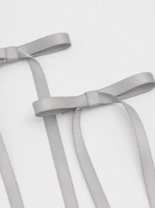 2 szt. Balet Styl Długie Wstążki i Kokardka Spinki Do Włosów Dla Kobiet, Modne i Urocze Akcesoria Do Włosów Na Każdą Okazję Walentynki Walentynki Spinki Do Włosów Spinki Do Włosów