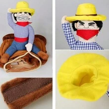 Disfraz de perro, disfraz de mascota, traje de vaquero estilo jinete - Multicolor - Ver 4