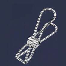 1個不銹鋼晾袜子,圓盤涼晾衣架,多夾子內衣掛鉤,神器防風嬰兒多功能家用 - 銀色 - 查看 8