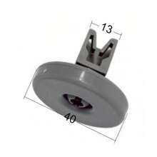 4 Stücke Geschirrspülerräder mit 40 mm Durchmesser, passend für Ersatzteile für den oberen/unteren Korb von AEG Favorit, Privileg, Zanussi, Maße: 40x29mm / 1.57x1.14in - Grau - Übersicht 7