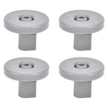4 Stücke Geschirrspülerräder mit 40 mm Durchmesser, passend für Ersatzteile für den oberen/unteren Korb von AEG Favorit, Privileg, Zanussi, Maße: 40x29mm / 1.57x1.14in - Grau - Übersicht 5