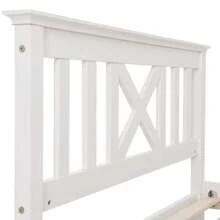 Sweiko Youth Bed, Solid Wood Bed, Single Bed With Headboard And Slatted Frame, Without Mattress, Wooden Bed Single Bed Made Of Bed Frame With Slatted Frame Wooden Bed With Headboard - 90 X 200 Cm Solid Wood Children's Bed Youth Bed Solid Pine White - White - View 10