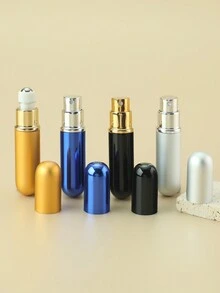 3種類噴霧瓶+ 1個滾珠瓶,香水補充瓶,精油滾珠瓶,小型可重複使用的空噴霧瓶,6ml噴霧瓶,男女兼用,旅行必備 - 彩色 - 查看 1