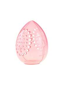 2入組化妝工具蛋收納盒,美妝蛋掛架收納盒,妝前海綿架與透明蛋形化妝海綿盒 - 粉色 - 查看 6