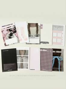 2入組粉色絲帶和蝴蝶結設計ins筆記本貼紙裝飾貼紙和卡片 - 粉色 - 查看 7