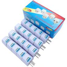 1 件裝電源插頭轉接器轉換器,第三針接地,相容於歐洲、英國、亞洲、澳洲、、日本至美國,適合拉丁美洲旅行,交流插座轉接器(白色) - 白色 - 查看 3