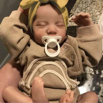 19-Inch Realistic Loulou Baby Reborn Doll With Painted 3D Hair Handmade Soft Newborn (Send Bottle Nipple, Diaper, Birth Certificate, Hairband, Bracelet) Series Doll Birthday Gift Cloth Body (Gender Free) Christmas Gift, Room Decoration Reborn Doll, Kids Toys, Doll, Reborn Doll, Kids Toys, Reborn,Dolls Kids,Realistic Baby Dolls Black,Real Dolls