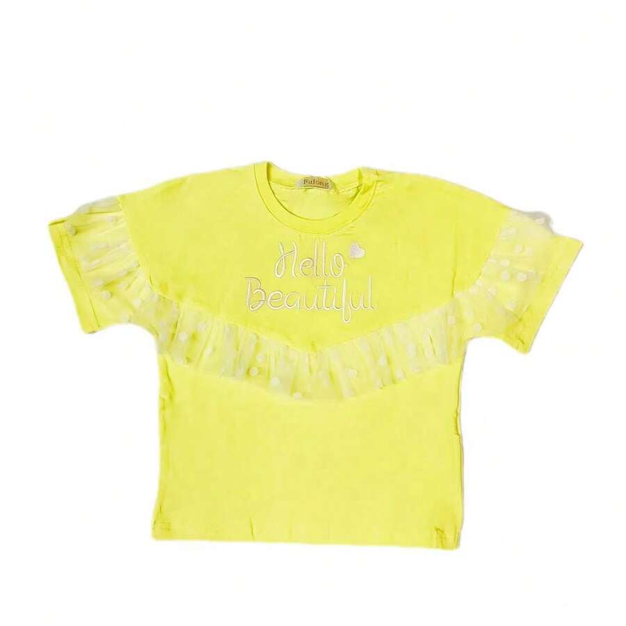 FULONGKIDS Camiseta Femenino Infantil Importado Com 96% De Algodão 4/6/8/10