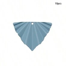 10pcs/Pack Brass Folded Single Hole Asymmetrical Triangle Jewelry Set Including Earrings And Pendant, With Multiple Colors Available - 22*29mm - View 7