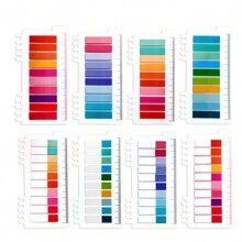 8sets Morandi Color Index Tabs Stickers & 1600pcs Transparent Waterproof Sticky Notes For Student Reading Bookmarking - Color - View 8