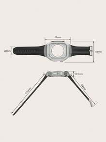 Zinc Alloy Modified Party Fashion Watch Case TPU Strap Protective Cover Integrated, Compatible With Apple Watch 8 S7 5 Ultra S8 SE6