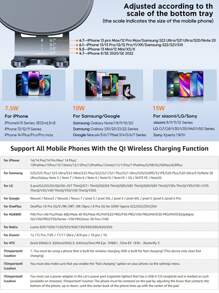 1入組汽車無線充電器通風口手機支架(不含數據線) - 黑色 - 查看 10