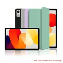 苹果 1 件紫色保护壳适用于小米 Redmi Pad SE 2023 11 英寸三折叠翻盖支架保护套兼容 Redmi Red Mi Pad SE 平板电脑自动休眠保护套带 TPU 外壳 - 紫色 - 查看 8