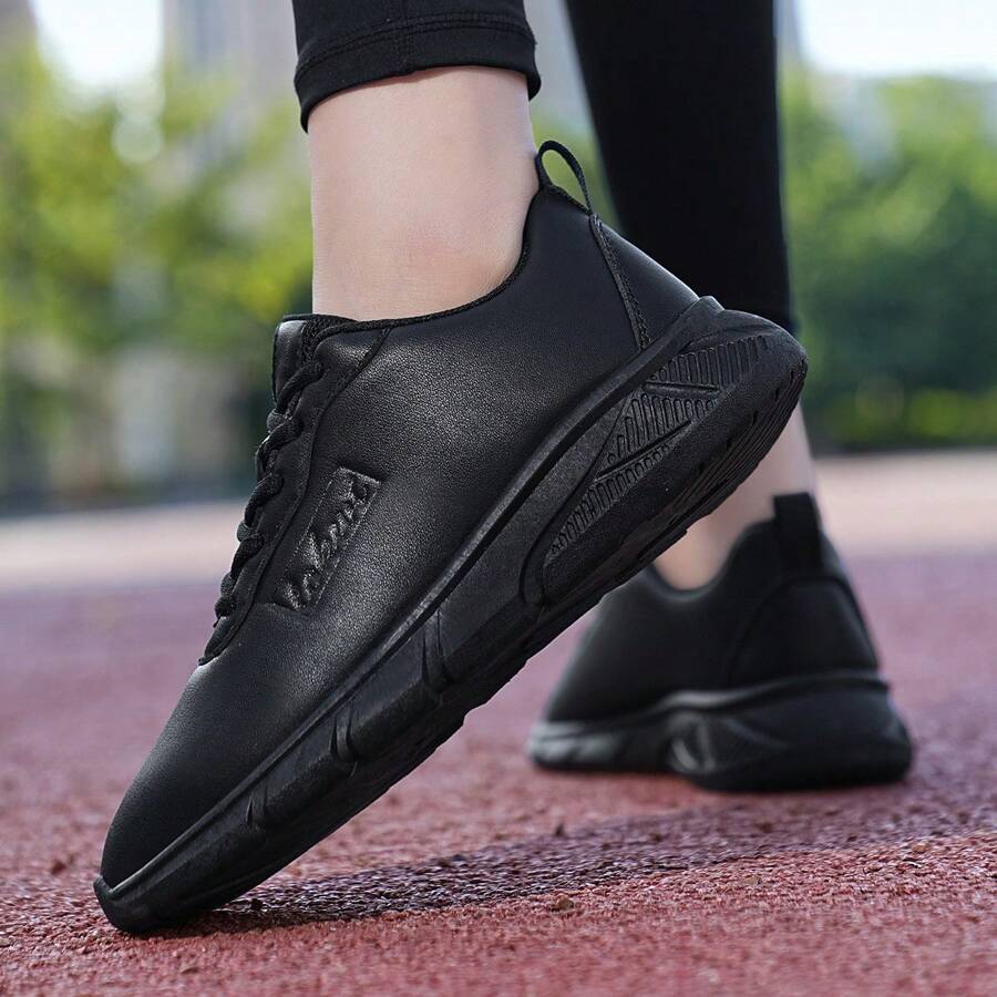 TOLLN 女lokwt秋冬印花防滑減震耐磨防水pu皮厚底運動鞋